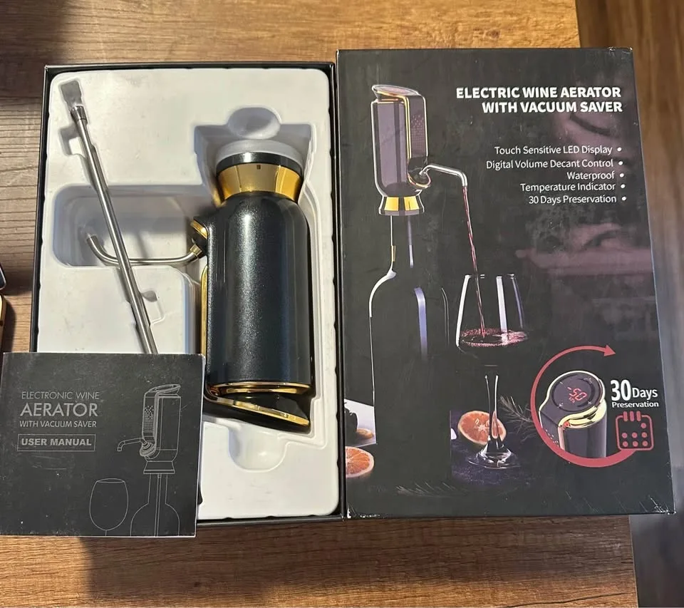 Blubyees Electric Wine Aerator with Vacuum Saver image indicator(2)