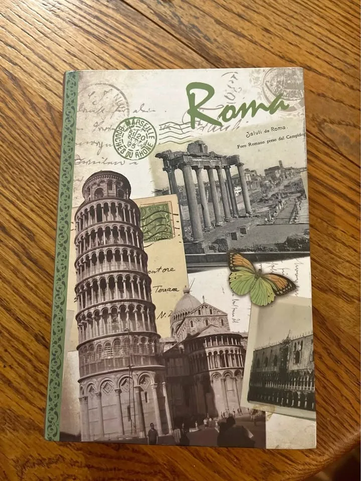 Roma Book-Style Storage Box – Vintage Travel Theme