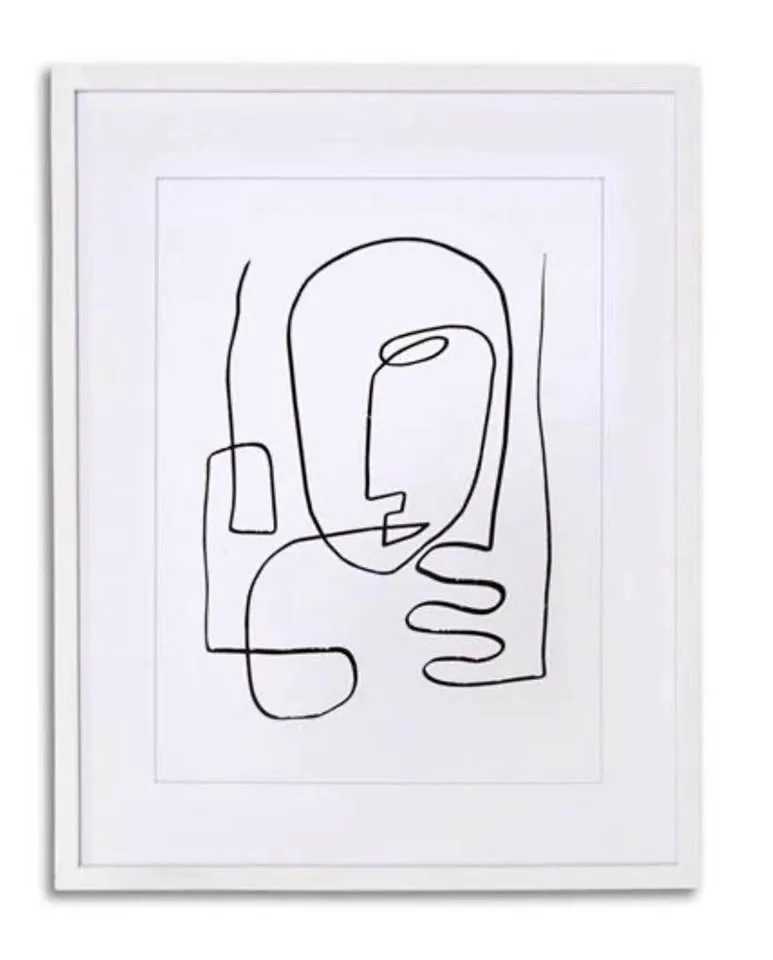 Brand New Big Framed Wall Decor/ Femme Abstract Face