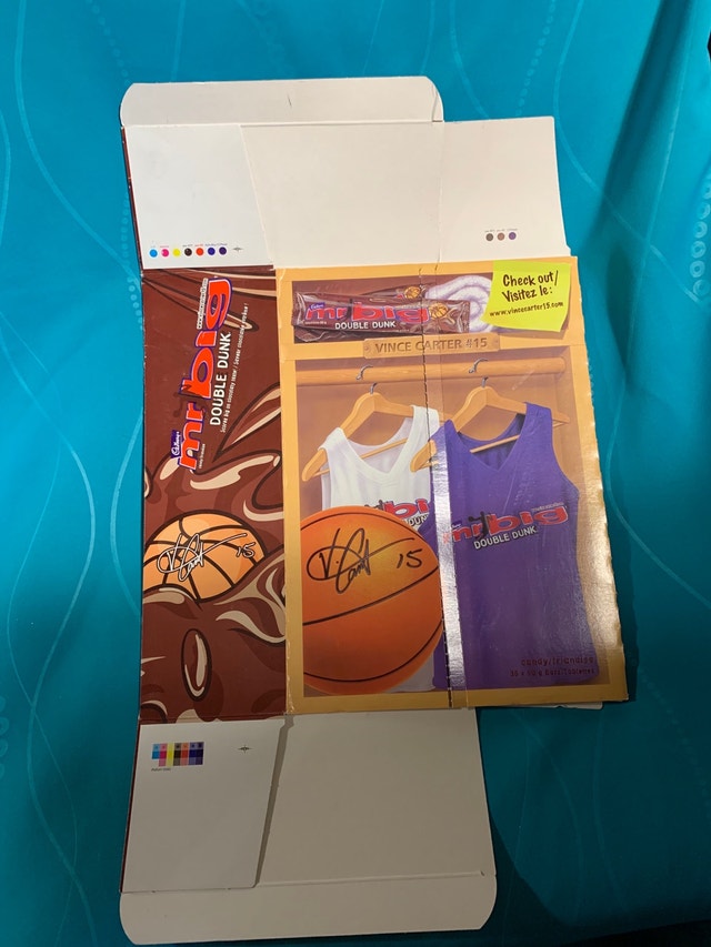 Rare Vince Carter Cadbury Mr Big Product Box - photo 4