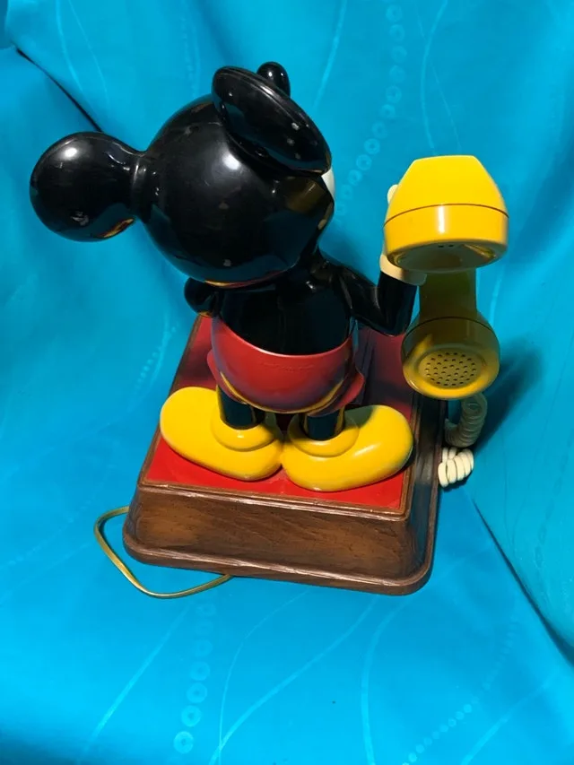 Mickey Mouse Rotary Dial Telephone 1976 Disney Vintage! AT& image indicator(2)
