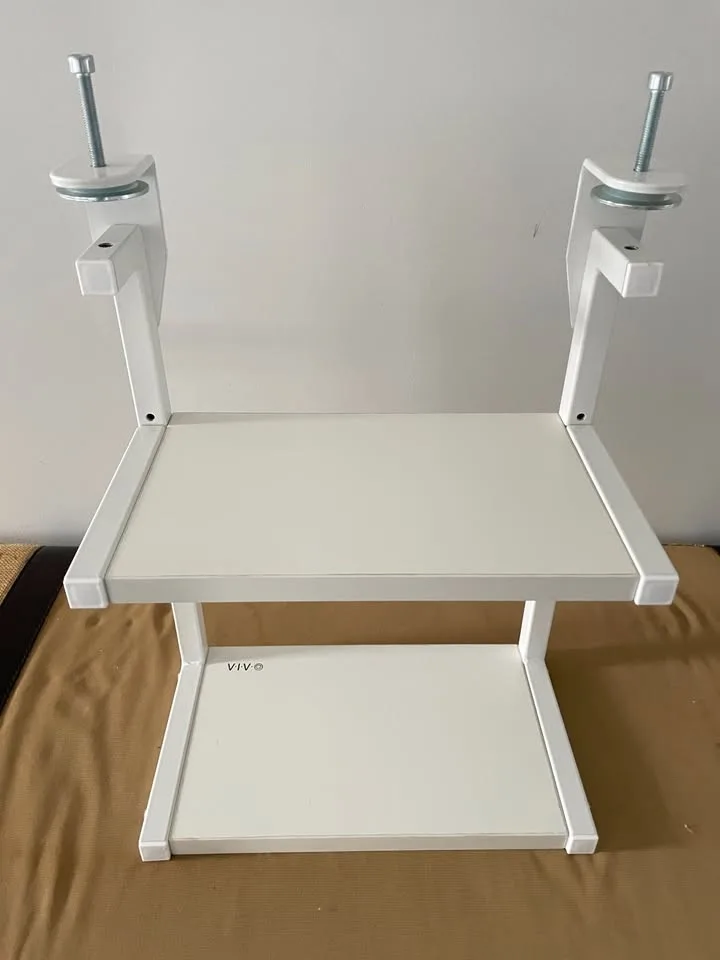 🧺 VIVO Clamp-On 13″ 2-Tier Shelf (White – STAND-SHELF2CW) [as is image indicator(2)