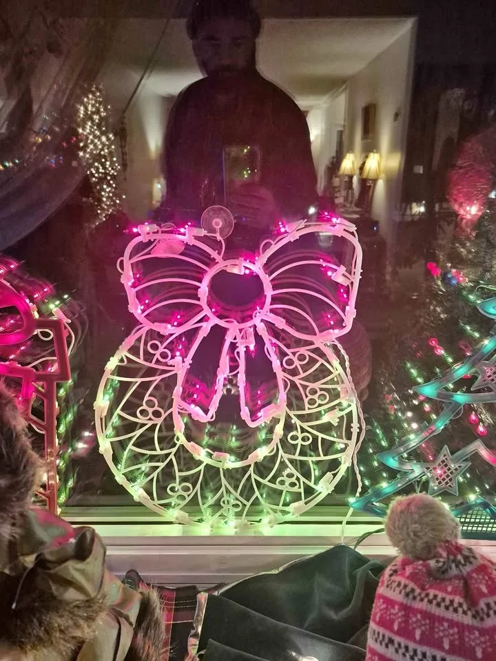 Christmas lights ornament for window display