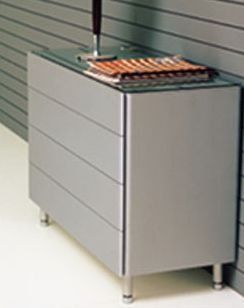 Gray/silver dresser with glass top by Dupen, Spain - photo 2