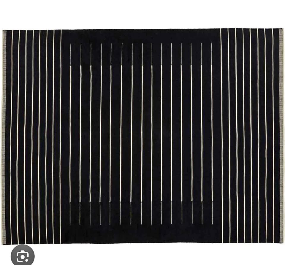 CB2 Black and White Stripe Rug
