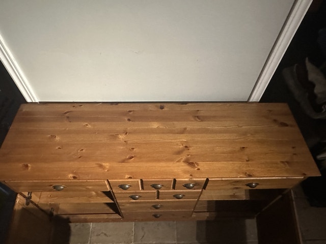 Solid Wood Cabinet with Cupboards & Drawers - photo 3