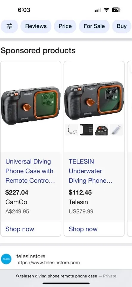 TELESIN Underwater Diving Phone case image indicator(4)