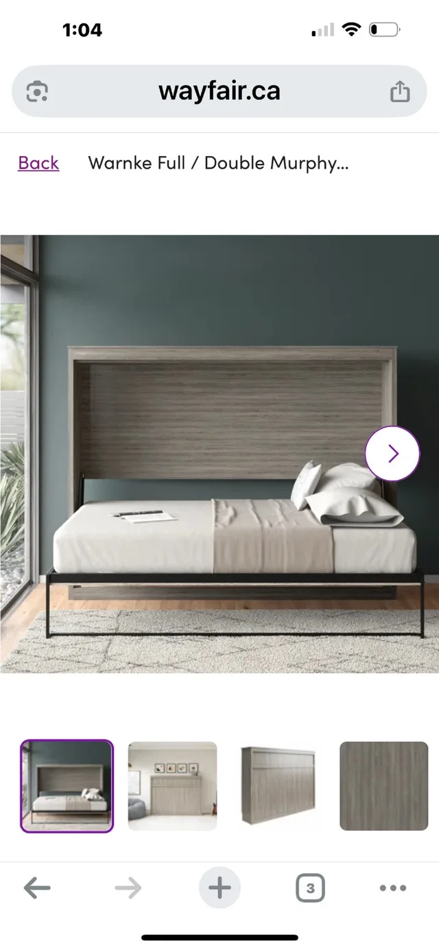 Full-size daybed wall bed