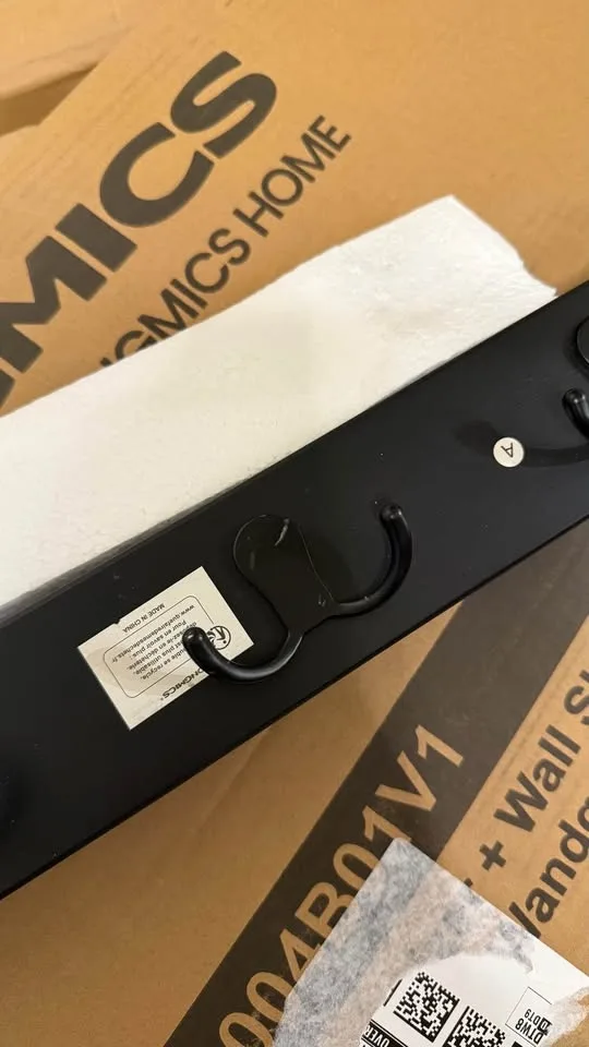 SONGMICS Wall Shelf + Shoe Bench (Black) – New in Box image indicator(5)