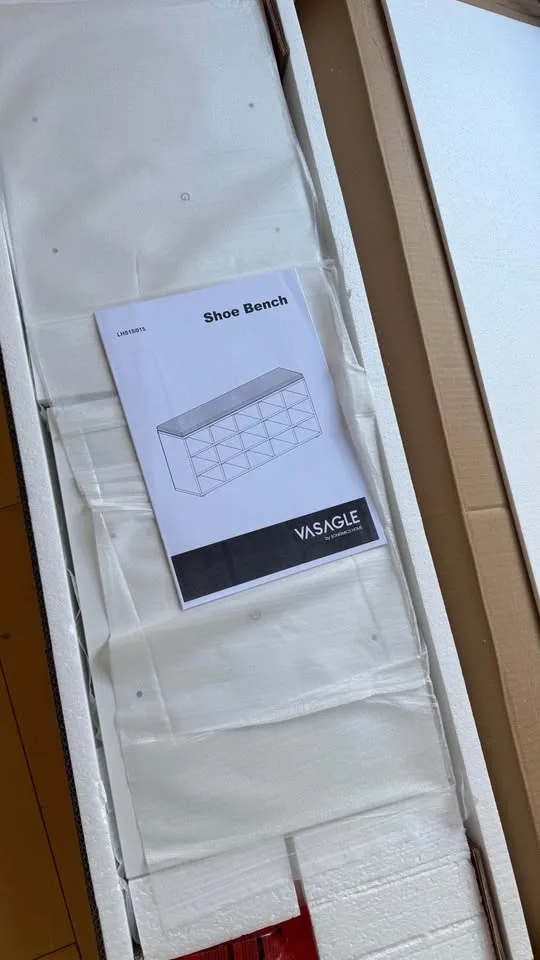 VASAGLE Shoe Bench – NEW in Box – Never Assembled image indicator(4)