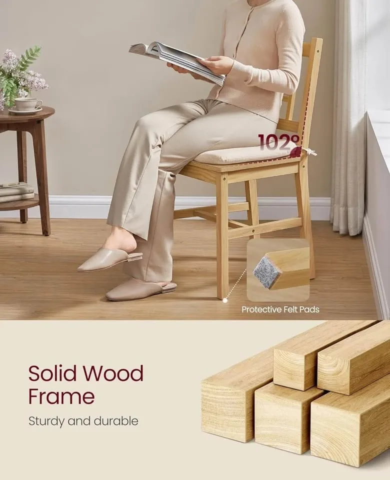 VASAGLE Wooden Dining Chairs – Set of 2 — Brand New image indicator(4)