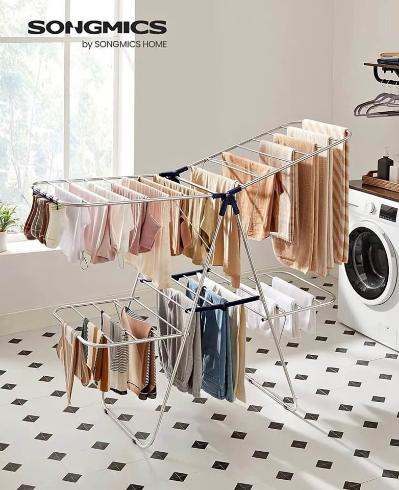 Brand New SONGMICS Drying Rack — 2-Level Foldable Airer