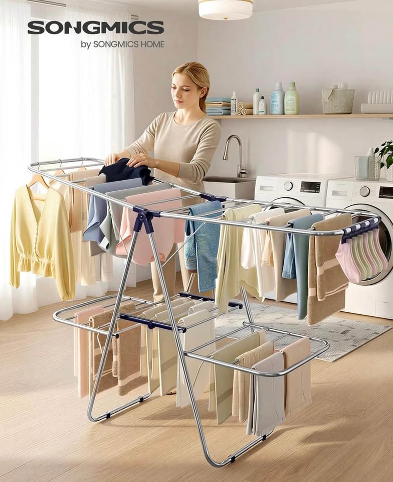 Brand New SONGMICS Drying Rack — 2-Level Foldable Airer - photo 3