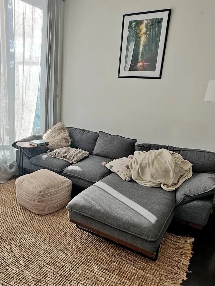 Article Charcoal Gray Dahlino Parcel Right Sectional