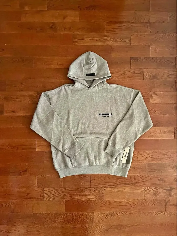 Dark Oatmeal Essentials Hoodie (Medium)