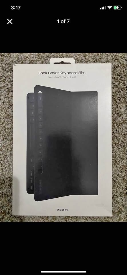 SAMSUNG Galaxy Tab S8 and Tab S7 Book Cover Keyboard Slim