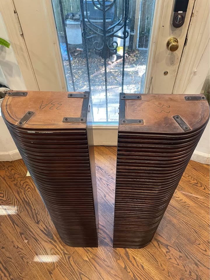 Fluted Rosewood Bar Cabinets/Display Towers -MCM/Art Deco - photo 2