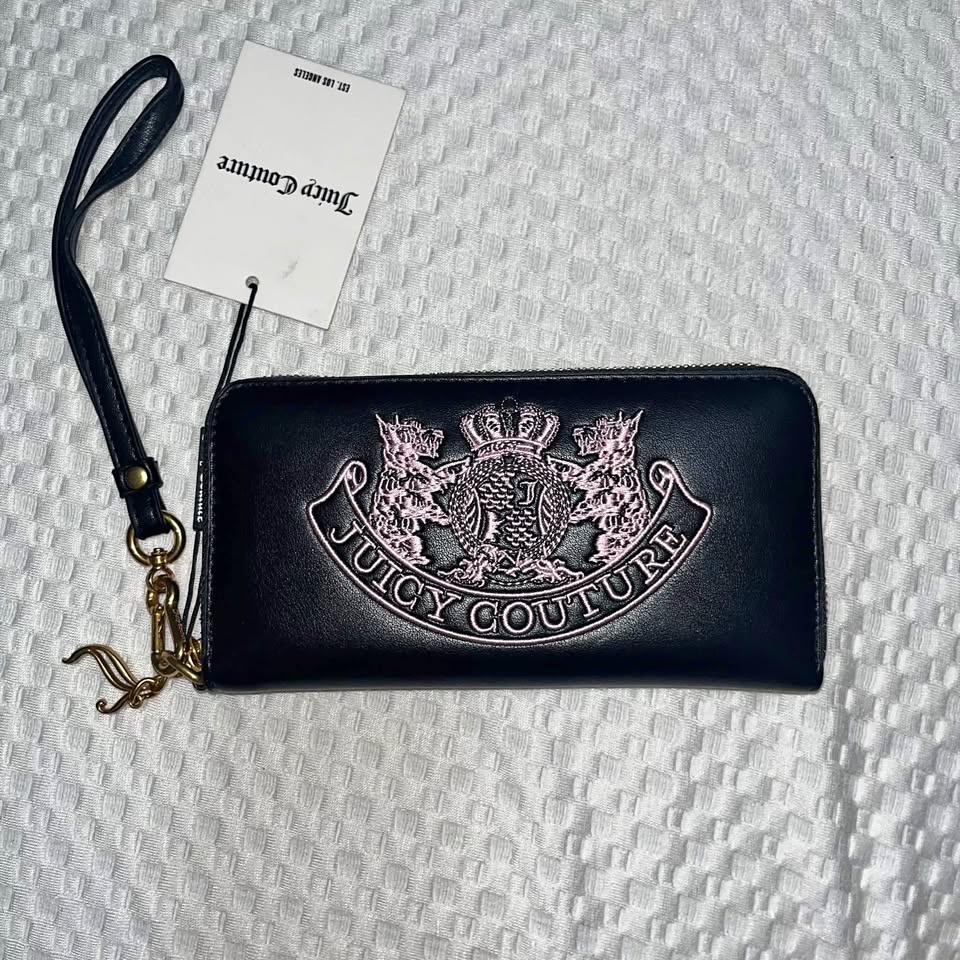 Juicy Couture Scottie Dogs Leather Wallet Wristlet