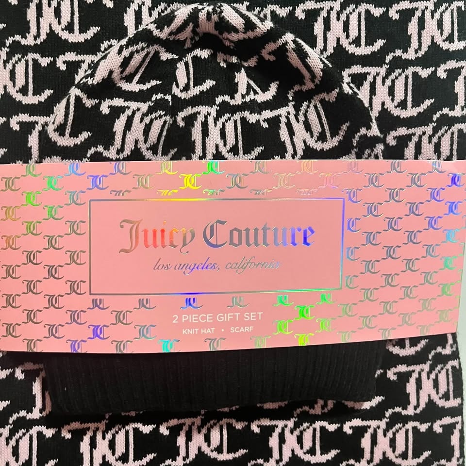 Juicy Couture Monogram Scarf and Beanie Set - new with tags - photo 2