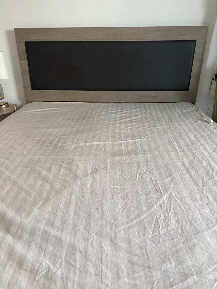 Queen storage bed with upholstered headboard - photo 5