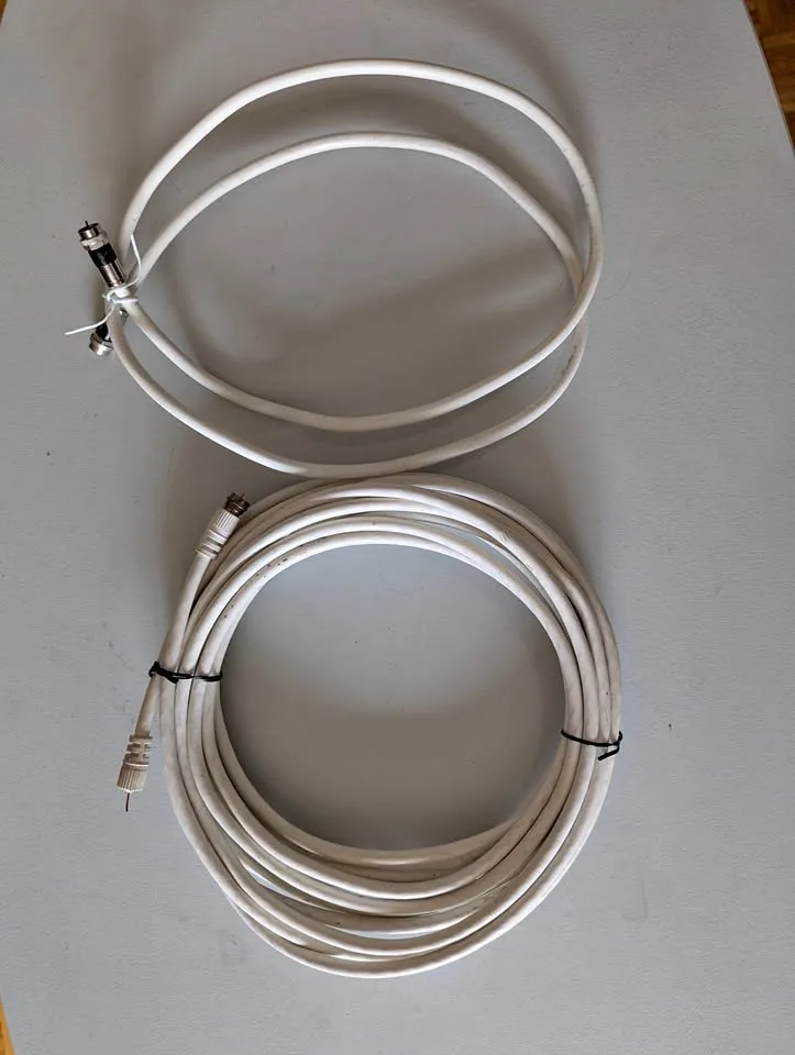 Coaxial Cable Set – 25ft & 4ft with F-Type Adapter thumbnail