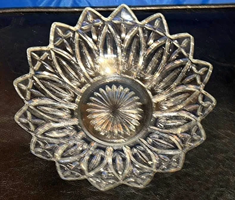 Vintage Federal Glass Petal Bowl