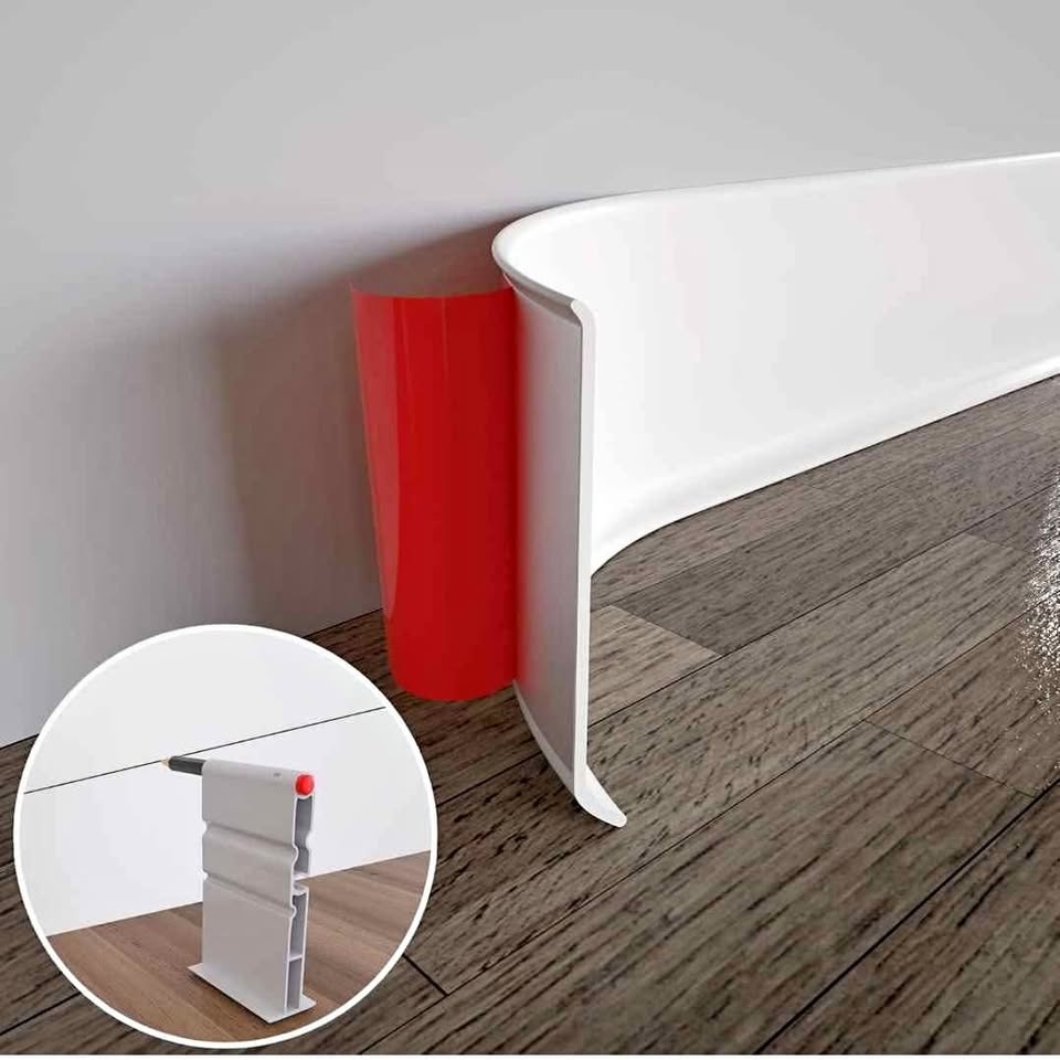 4 Inch x 40 Feet Self-Adhesive Vinyl Wall Base- white