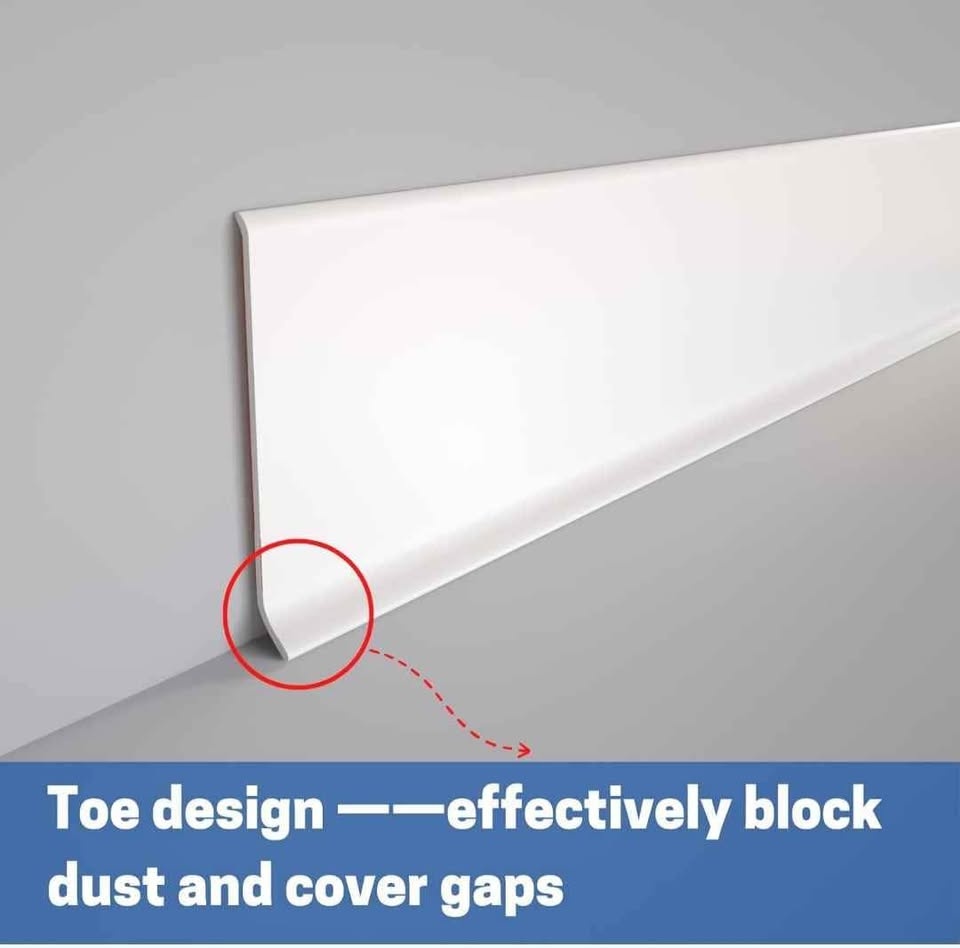 4 Inch x 40 Feet Self-Adhesive Vinyl Wall Base- white - photo 4