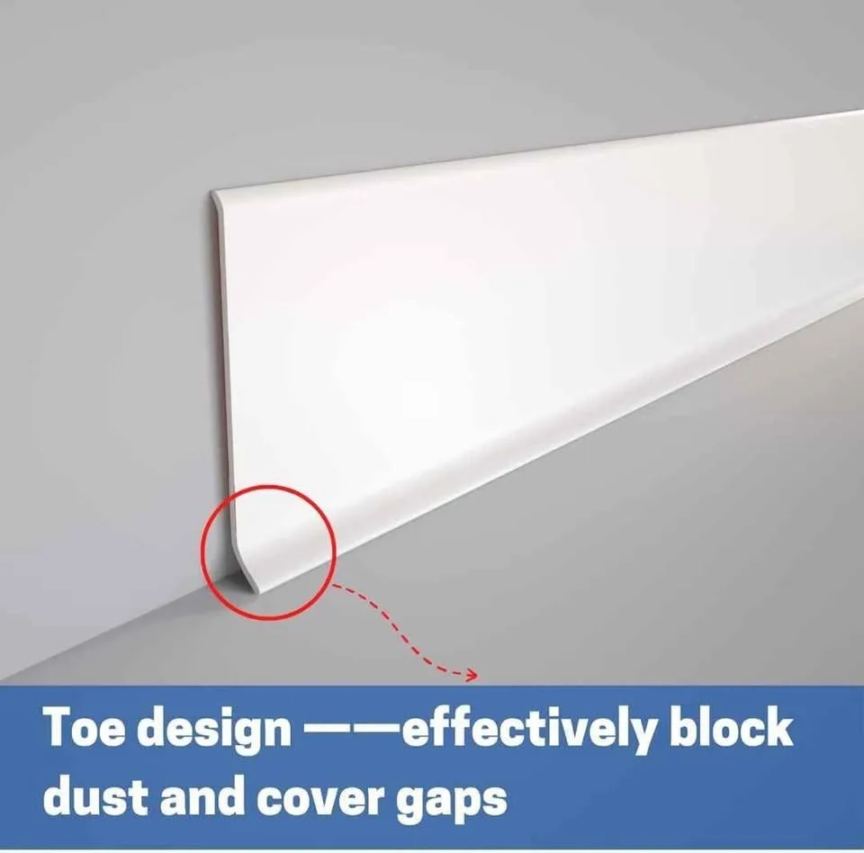 4 Inch x 40 Feet Self-Adhesive Vinyl Wall Base- white image indicator(4)