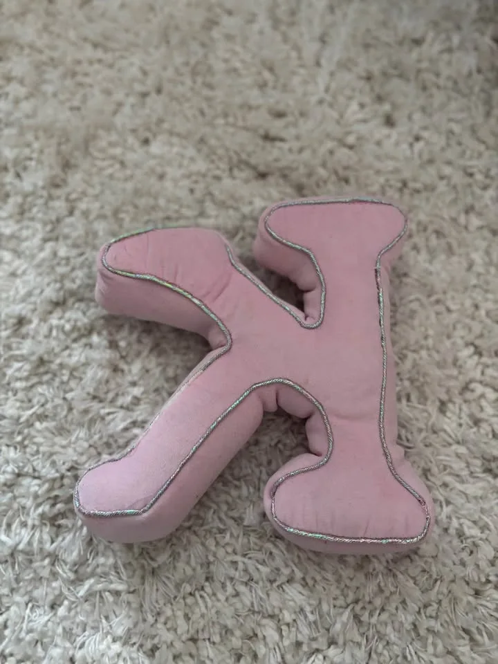 Pink Letter K Sequin Pillow image indicator(4)