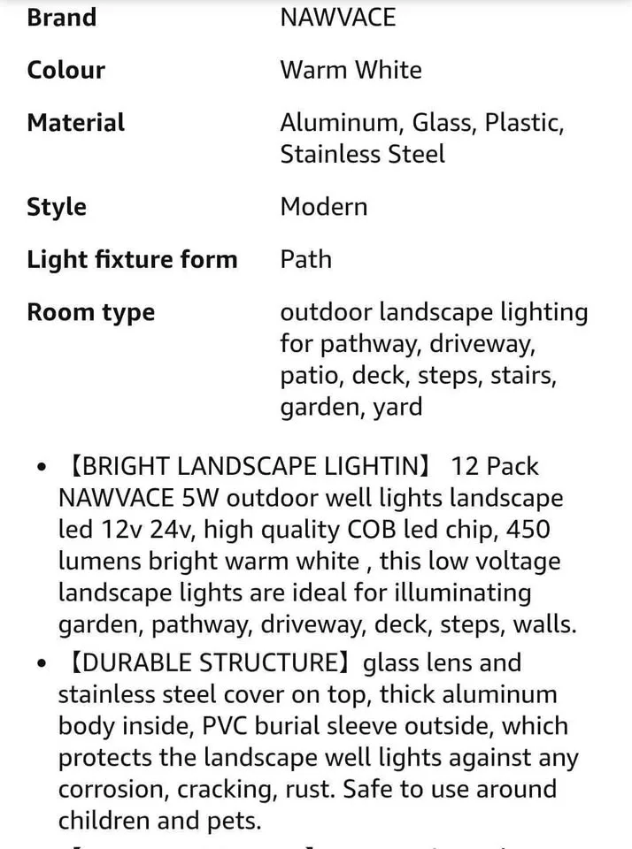 Well Lights Low Volt Landscape Light, 5W 12V-24V, 12 image indicator(9)