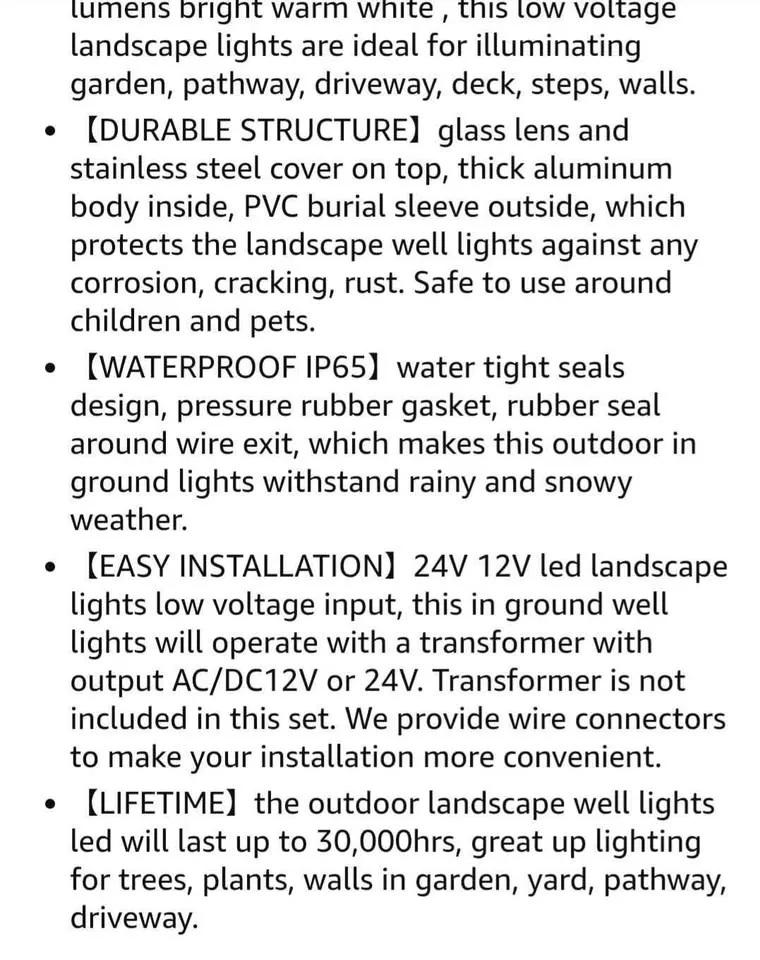 Well Lights Low Volt Landscape Light, 5W 12V-24V, 12 image indicator(10)