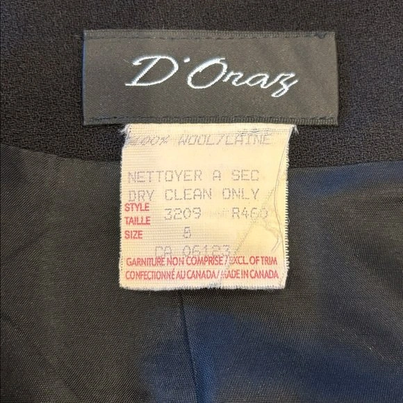 Vintage D’ORAZ Wool Black Maxi Pencil Lined Occasion Skirt - photo 2