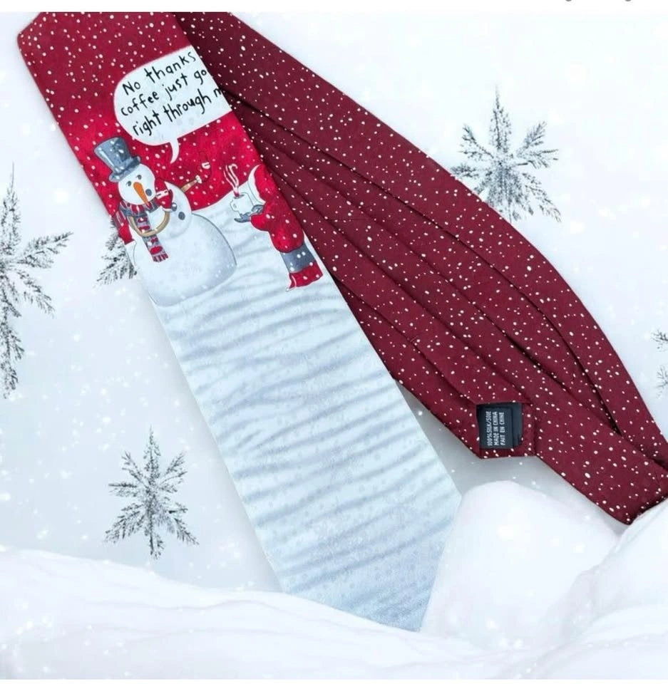 Snowman Festive Season Necktie - photo 2