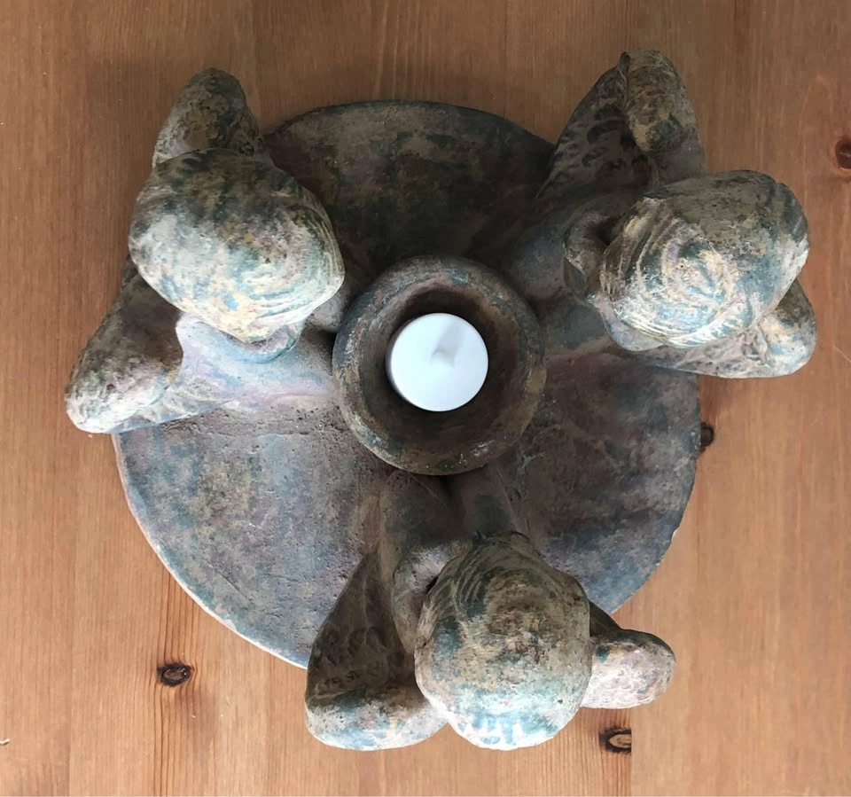 Home Garden or Memorialx Stone Cherub Tea Light Holder - photo 3