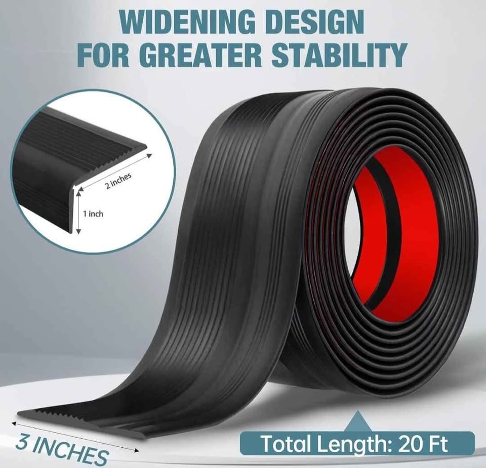 Stair Edge Trim Vinyl Stair Nose Molding 3" (20Ft, Black) - photo 2