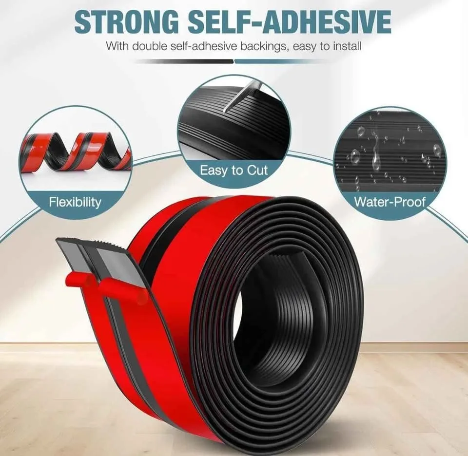 Stair Edge Trim Vinyl Stair Nose Molding 3" (20Ft, Black) image indicator(3)