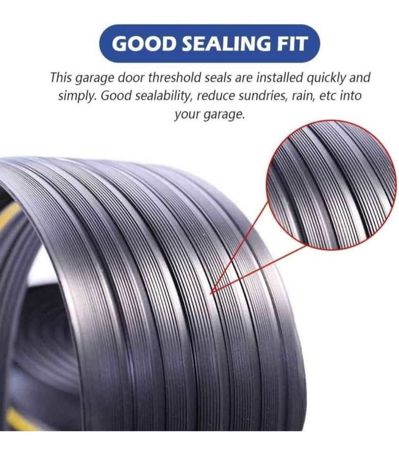 20Ft/6M Universal Garage Threshold Seal Strip, Garage Door Botto - photo 3