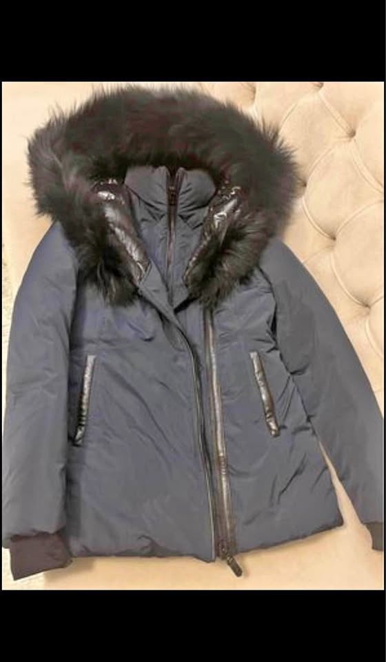 Rudsak down navy blue winter jacket size S