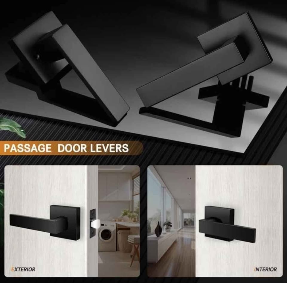 Probrico Matte Black Door Levers - 2 Sets - photo 5