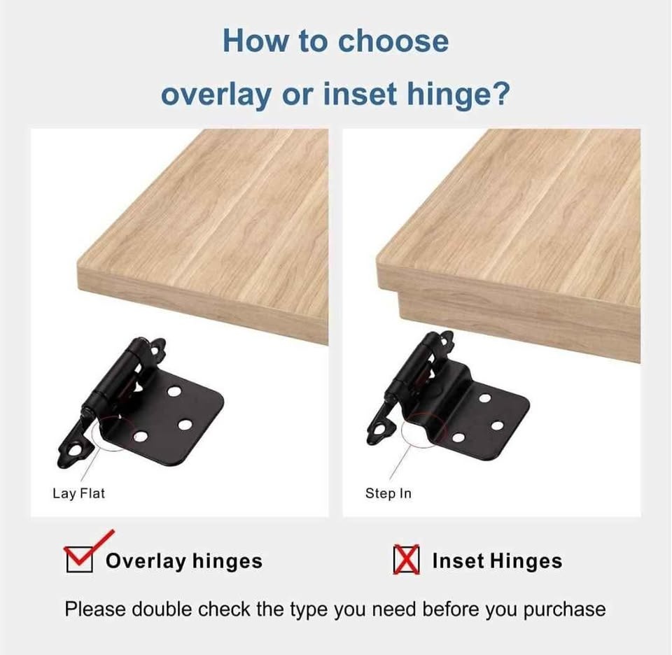 Matte Black Cabinet Hinges - 30 pairs - photo 2