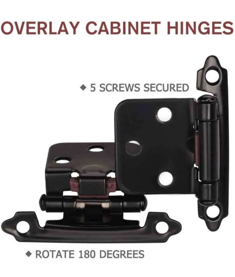 Matte Black Cabinet Hinges - 30 pairs - photo 4