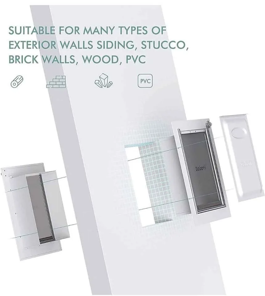 Baboni 3-Flaps Pet Door for Wall - Medium image indicator(3)
