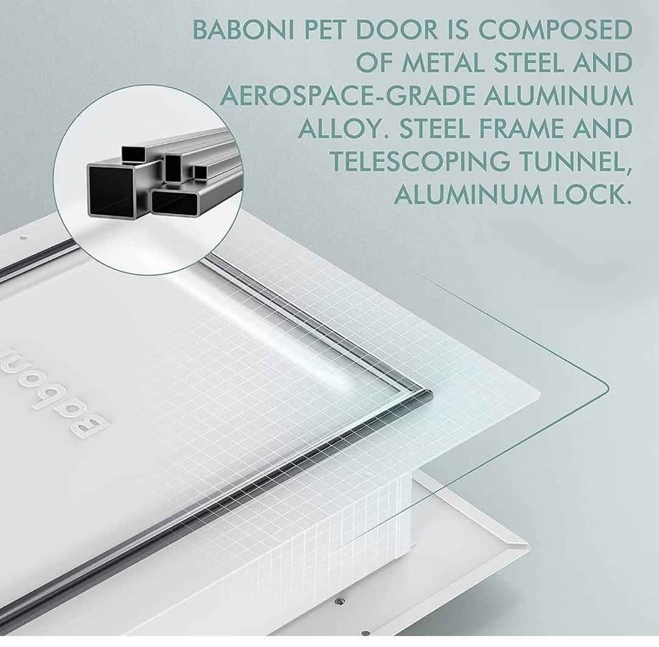 Baboni 3-Flaps Pet Door for Wall - Medium - photo 4
