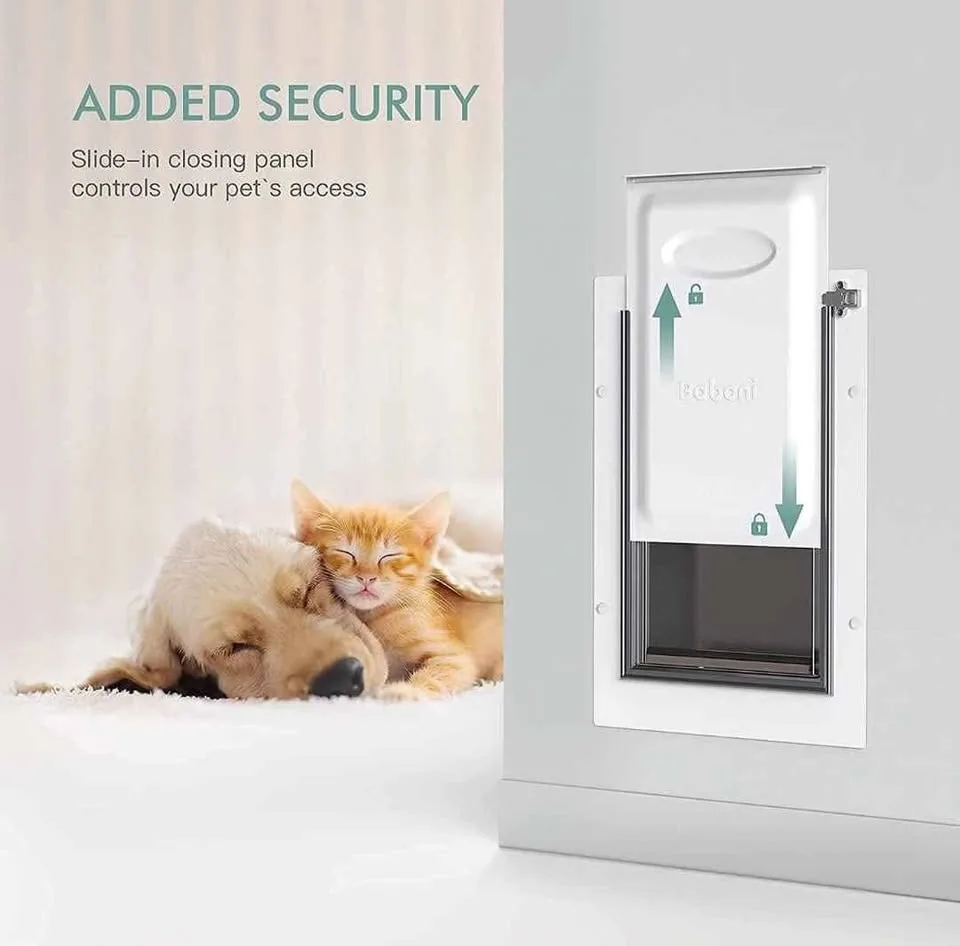 Baboni 3-Flaps Pet Door for Wall - Medium image indicator(7)