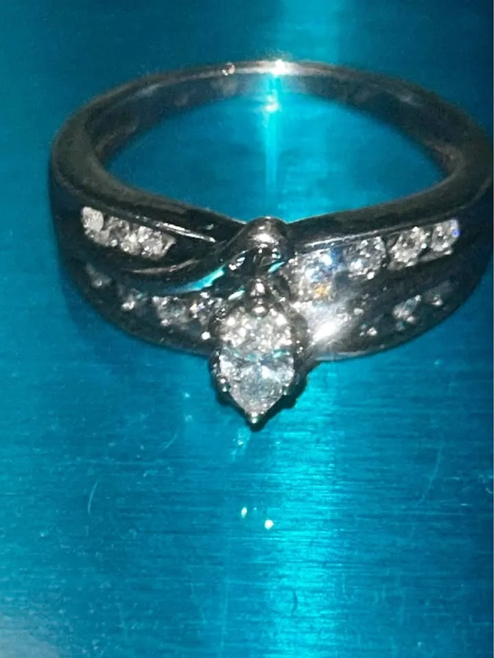 .5ct natural diamond, 14k solid white gold ring