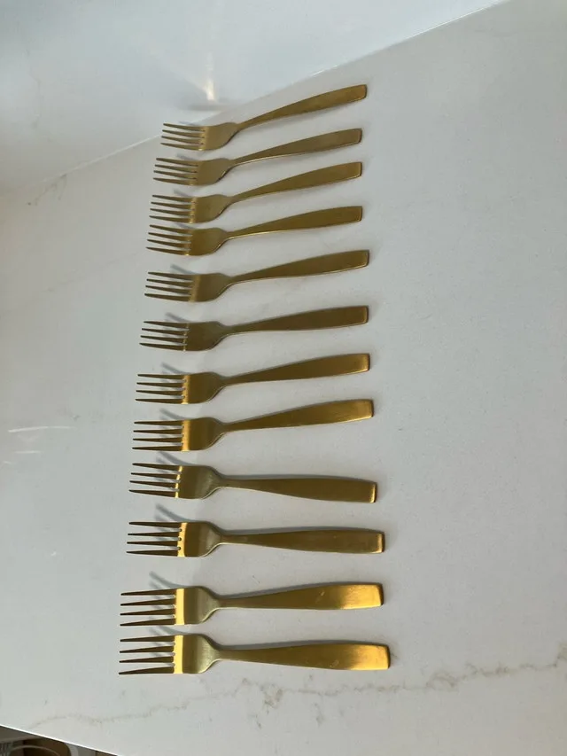 Gold finish flatware (service for 12) image indicator(4)
