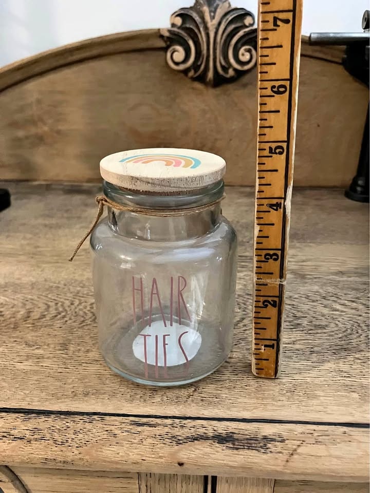 Rae Dunn Bath Jar - Hair Ties