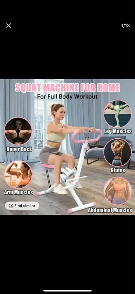 Squat Machine For Home Fitness, 260lbs Foldable image indicator(5)