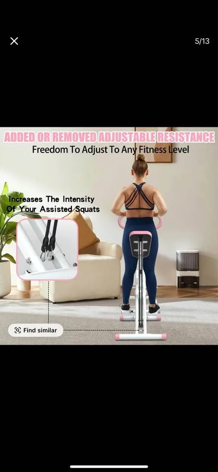 Squat Machine For Home Fitness, 260lbs Foldable image indicator(6)